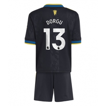 Billige Fotballdrakt Manchester United Patrick Dorgu #13 Replika Tredjedraktsett Barn 2025-26 Kortermet (med bukser)